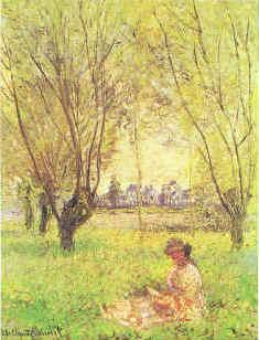  Woman Seated Under the Willows